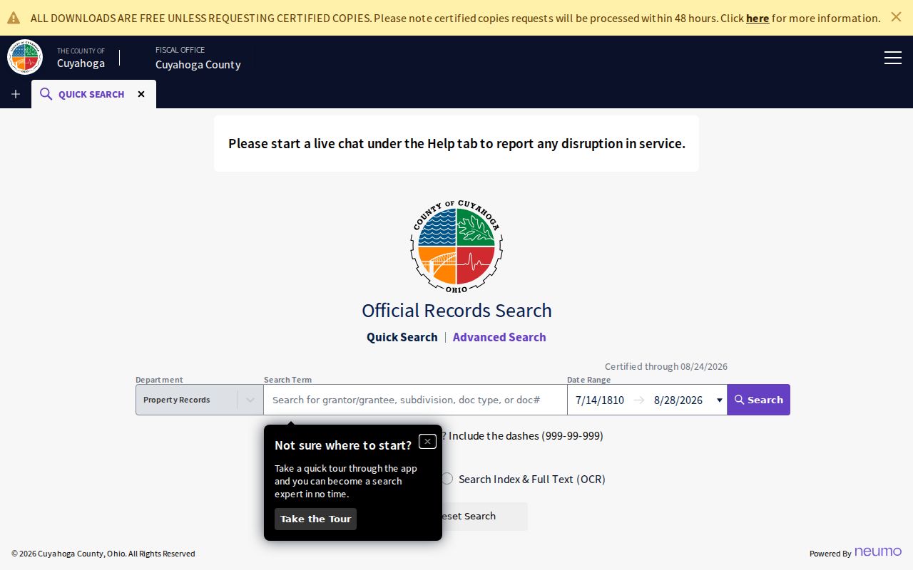 Lakewood residents directory official Cuyahoga deed index