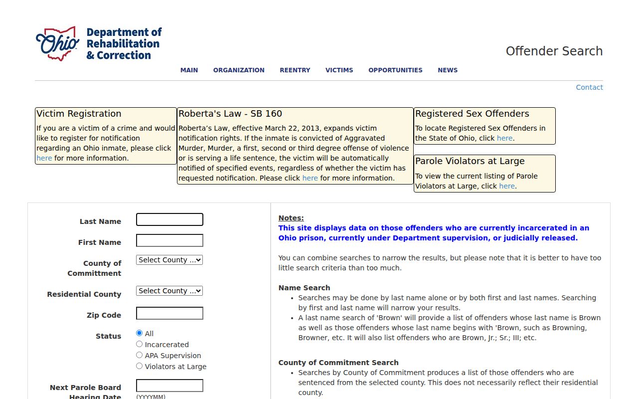 Lakewood neighbors Ohio Department of Rehabilitation and Correction offender search