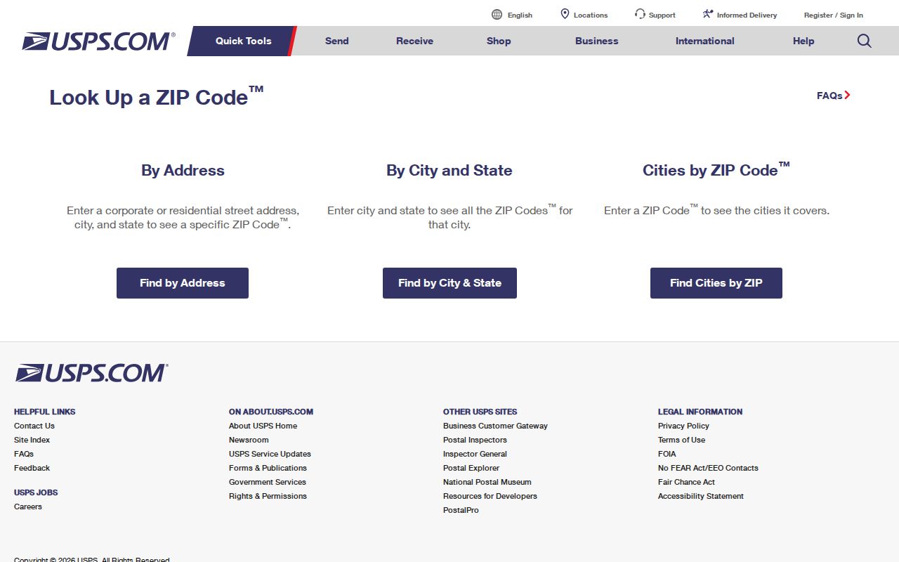 Lakewood ZIP code directory USPS address verification